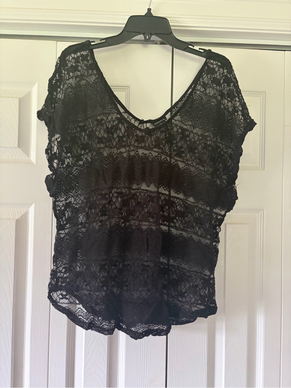 torrid Black Lace Short-Sleeve Camisole